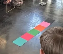 Sphero robot and color paper
